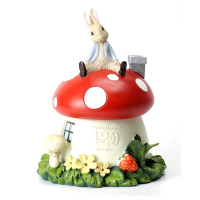 【PETER RABBIT 比得兔】比得兔蘑菇置物盒(擺飾 鑰匙零錢 糖果盤 入厝禮品 收納盒 poly)