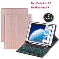 Backlit Bluetooth Keyboard Case for iPad mini 1 2 3 Keyboard Case For Apple iPad mini 4 5 Cover with Pencil Holder