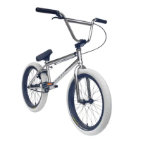 20 Inch Crmo Frame And Fork Extreme Bike Performance Bike Bmx Bike Silver Aluminum Alloy Brake Handle U Type Brake 20*2.4 Tire