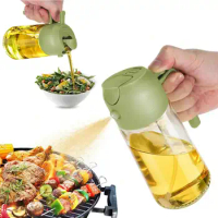 6 oz kitchen bottle - two in one olive oil oiler and oil spray - cooking, salad oil spray