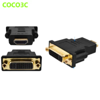 DVI 24+5 Pin Female to HDMI male Port Cable adapter AV Monitor Connector 10.2Gbps DVI-I Dual Link to HDMI 1.4 A HDTV Converter