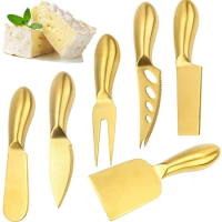 Baking Kitchen 6-Piece Suit Stainless Steel Cream Spatula Cheese Knife Pronged Knife And Fork Cutter Slicer Butter Spreader Sets