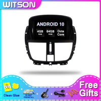 WITSON ANDROID 10 2 Din in Dash Car DVD Player FOR PEUGEOT 207/207CC 2007-2014 8core 4RAM 64ROM