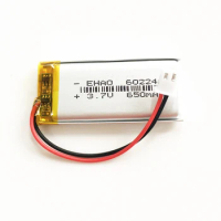 3.7V 650mAh Lithium Polymer LiPo Rechargeable Battery 602248 +JST XHR-2 2.54mm 2pin plug For Mp3 GPS PSP Vedio Game Selfie Stick