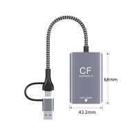 【SunLight】XF-AD 2合1高速讀卡機 支援 CFexpress Type-A + SDHC 雙插槽 鋁合金外殼(USB3.2 Gen2 10Gbps)