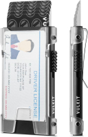 VULKIT malist Wallet for Men Pop Up Slim RFID Blocking Card Wallet Metal RFID Credit Card Holder for