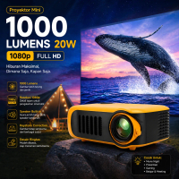 BerkahMall Jakarta TRANSJEE Proyektor Mini Portable LED Full HD 1000 Lumens 20W 1080p - A2000