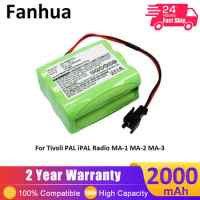 Fanhua 2000mAh Battery 7.2V Audio Replacement Battery Compatible with Tivoli PAL iPAL Radio MA-1 MA-2 MA-3 Compatible 2 Wire