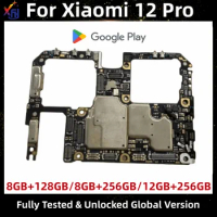 Unlocked Mainboard for Xiaomi Mi 12 Pro 5G Motherboard, Main Circuits Board with Google Playstore Installed Snapdragon 8 Gen 1