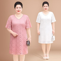 【樂天精選】年輕婆婆裝40歲裙子2021新款夏裝中年媽媽洋氣減齡洋裝加肥大碼