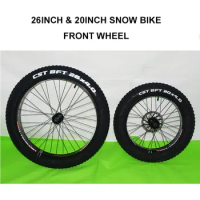 20/26inch Snow bike front Rear wheel 4.0 fat tire bicycle front Rear wheel kit snow ebike front wheel kits