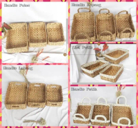 READY - TRAY HAMPERS KERANJANG BOX ECENG ENCENG GONDOK ANYAMAN JOGJA AESTHETIC