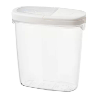 IKEA 365+ 附蓋食品儲藏罐, 透明/白色, 1.3 公升