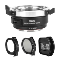 Meike MK-PLTL-C Manual Lens Adapter Ring with Drop-in VND Filter for ARRI PL Mount Cine Lens to L-Mount Camera Panasonic S1 S1R