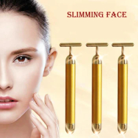 Slimming Face Massager Stick 24k Gold Vibration Facial Beauty Roller Lift Tightening Wrinkle Stick Bar Face Skin Care