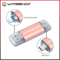Wansenda 3-in-1 USB Flash Drive USB 3.0 &amp; Type-C &amp; Micro USB 512GB 256GB 128GB Pendrive 64GB 32GB OTG Pen Drive Cle Memory Stick