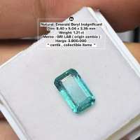 Natural Emerald Beryl zambia insignificant oil 1.21ct memo GRI LAB