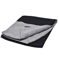 LV M75532 經典LOGO雙色羊毛披巾/圍巾(黑/灰)