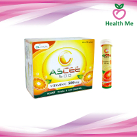 [1 กล่อง] Ascee vitamin C 500 mg ยกกล่อง 10 หลอด วิตามินซี รสส้ม 1 หลอด มี 15 เม็ด As the Picture One