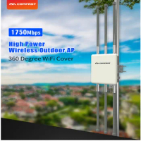 1750Mbps Outdoor AP gigabit WIFI Router 360 degree wifi coverage AP WIFI Range Extender 5ghz 6*8dBi Antennas POE Access point AP