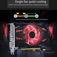 1 Piece GT730 4G Game Graphics Card Fan Cooling Desktop Computer Home Office Graphics Card HD Display Interface Graphics Card