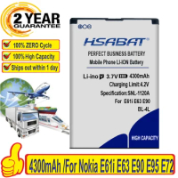 HSABAT 100% New 4300mAh BP-4L battery For Nokia E61i E63 E90 E95 E72 E52 E71 6650F N810 N97 free shipping
