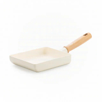 【GreenPan】GreenChef 鑽石陶瓷塗層不沾玉子燒鍋 東京木紋 奶油白(18cmx14cm/不挑爐具/不沾鍋/陶瓷)