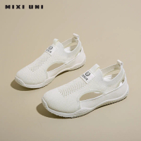 MIXI UNI - Giày thể thao nữ hở eo thoáng khí, giày đi bộ siêu nhẹ thời trang dạo phố đi học đi làm