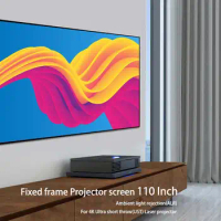 110 Inch ALR UST Projector Screen for 4K Ultra Short Throw Laser Fixed Frame Grey Anti Light Projetion Screen