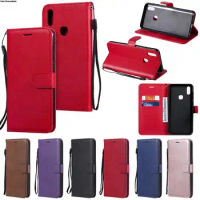 Luxury Wallet Flip Case For Vivo V11i Cover Leather Solid color Magnetic funda V11 i V 11i 1806 lanyard Phone Shell Coque Capa