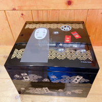 真愛日本 宮崎駿 吉卜力 日本製 漆器 二層重箱 無臉男 和風 神隱少女 漆器便當盒 包裝盒 野餐盒 便當