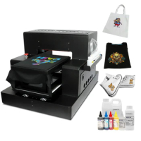 Automatic A3 DTG Printer Flatbed T-Shirt Printing Machine with Textile Ink for Canvas Bag Shoe Hoodie Direct to Garment Printers