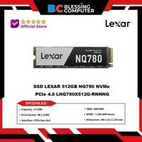 SSD LEXAR 512GB NQ780 NVMe PCIe 4.0 LNQ780X512G-RNNNG