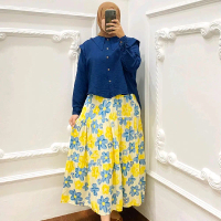 Set Baju Muslimah Rok Jumbo untuk Wanita - Setelan Rok Jumbo Rayon