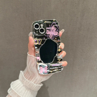 【Untuk OPPO Kupu-kupu yang dicat mirror Case】 Casing compatible for OPPO A17 A16 A15 A57 A53 A32 A33