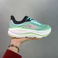 [HOKA] Hoka ONE ONE Bondi 9 Wide Casual Shoes Green White Color Matching Couple Must-have Shoes E2IH