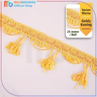Renda GOLDY Lebar 6 Cm Panjang 25 Meter Untuk Variasi Dekoratif Sofa & Gorden / HARGA PER ROLL KUNIN