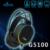 【Hawk 浩客】RGB 發光頭戴電競耳麥 G5100 藍牙耳機 藍芽耳機【APP下單4%點數回饋】