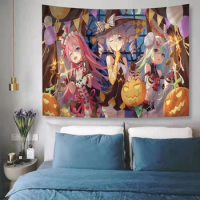 Honkai Impact 3rd Colorful Tapestry Wall Hanging Hanging Tarot Hippie Wall Rugs Dorm Wall Art Decor
