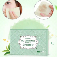 100sheets/pack Green Tea Facial Oil Blotting Sheets Paper Cleansing Face Oil Control Absorbent Paper Beauty makeup tools