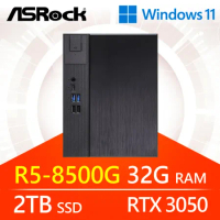 華擎系列【小旋燈劍Win】R5-8500G六核 RTX3050 小型電腦《Meet X600》