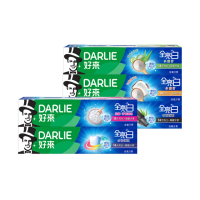 【DARLIE 好來】全亮白進階款牙膏140gX2入(牙齒美白-牙齦護理/多效護理/竹炭深潔/密泡小蘇打/蘆薈小清新)