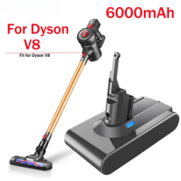 For Dyson V8 6000mAh Replacement Battery for Dyson V8 Absolute Cord-Free Vacuum Handheld Vacuum Cleaner V8 Battery