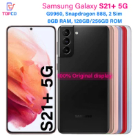 Samsung Galaxy S21+ 5G G9960 128GB 256GB ROM S21 Plus 6.7" Octa Core 8GB Snapdragon 888 64MP&amp;12MP Dual Sim Original Cell Phone