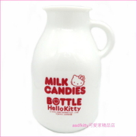 asdfkitty可愛家☆二手 絕版 1996年出品-KITTY白色牛奶壺/牛奶瓶-也可當花瓶-日本正版商品
