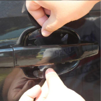 4Pcs/Set Car Door Sticker Scratches Resistant Cover Auto Handle Protection Film for Saab 9-3 9-5 93 95 900 9000 Accessories