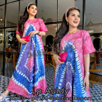 DASTER KAOS KATUN PANJANG SEMATAKAKI LENGAN PENDEK BUSUI DEPAN MOTIF TIEDYE KEKINIAN Kain Batik Bumi