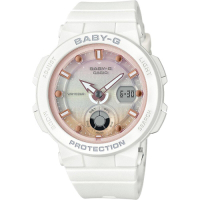 CASIO 卡西歐 Baby-G 海洋渡假 霓虹手錶 送禮推薦-白 BGA-250-7A2