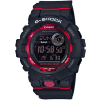 G-SHOCK百搭玩色風格運動計步藍芽錶(GBD-800-1)黑x紅/54.1mm