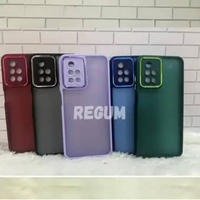 Hard Case Xiaomi Redmi 10 2022 Frosted Semi Transparant Silikon Merah